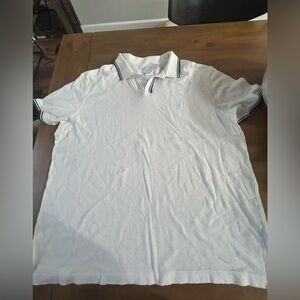NWT AE Textured White Polo Shirt